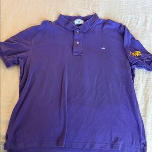 Southern Tide Purple Polo with Blue Logo